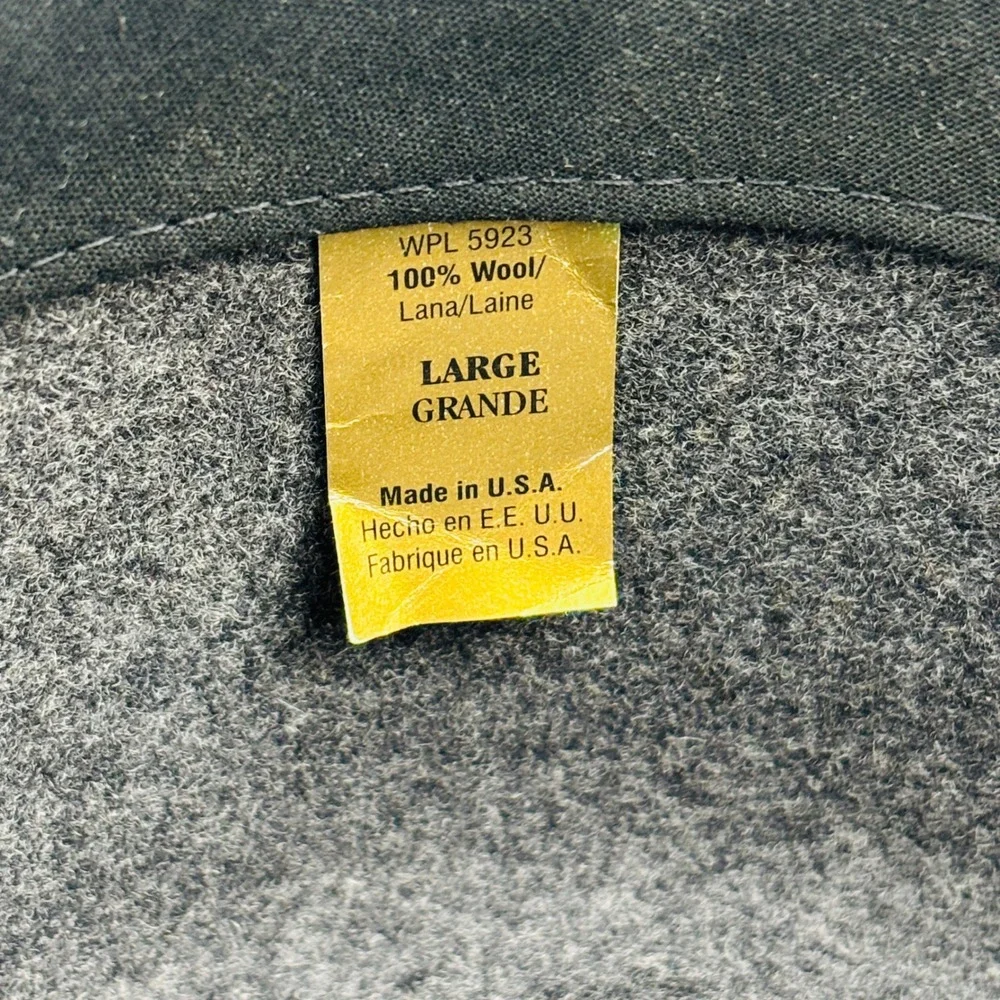Cabela's Original Lite Felt Hat Mens L Gray Wool Packable Water Repellent USA